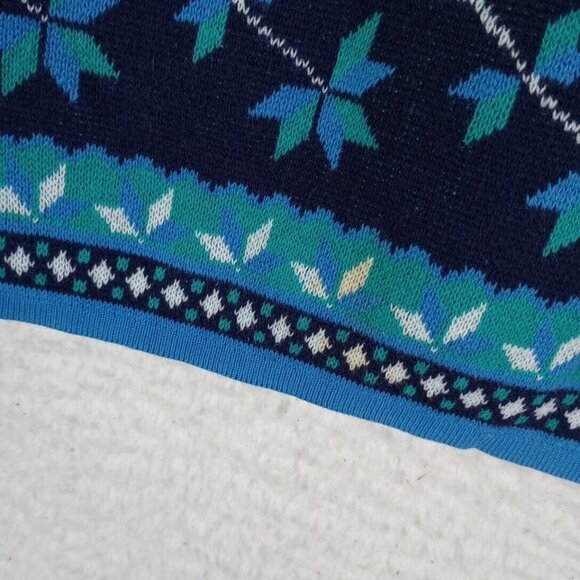 Vintage First Issue Womens L Button Up Sweater Cardigan Aztec Southwest Cotton - Picture 15 of 16